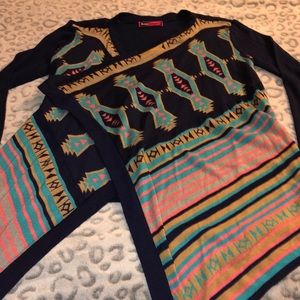 Colorful Aztec print cardigan!!